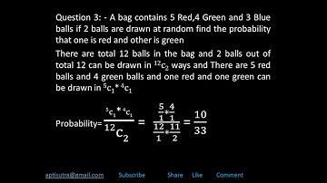 #15 Probability part I (Questions on bags and balls)