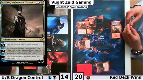 MTG DTK Standard :  UB Dragon Control vs Red Deck Wins