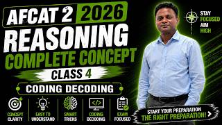 AFCAT 2 2026 Reasoning Coding Decoding Complete Concept Class 4🔥 | Noval Doon Defence Academy Net Worth