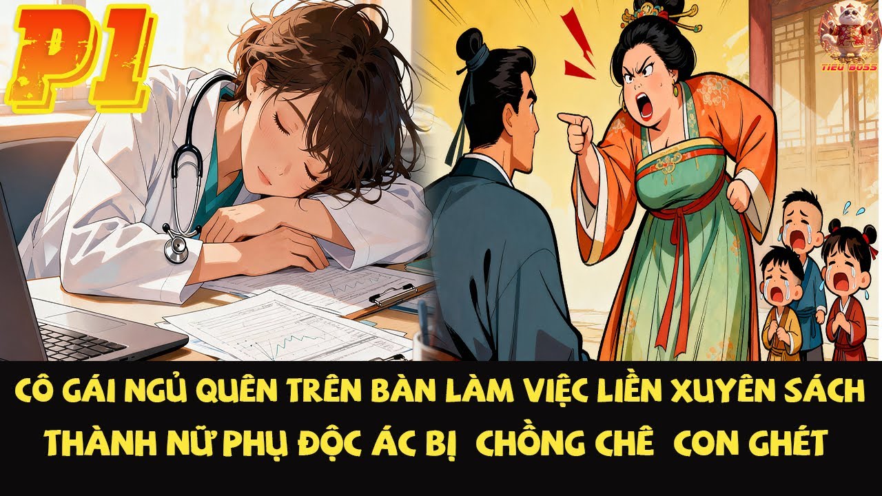 Cô Gái Ngủ Quên  Trên Bàn Làm Việc Liền Xuyên Sách Thành Nữ Phụ Độc Ác Bị Chồng Chê Con Ghét | P1