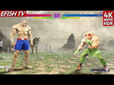 Sagat vs Alex (Hardest AI) - Street Fighter 6