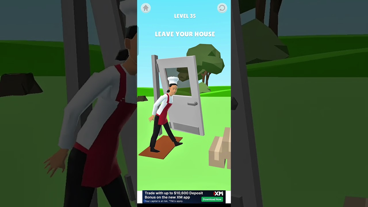 leave The house to complete the level 