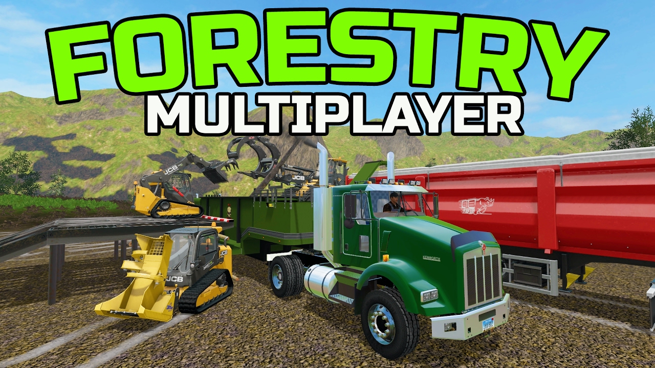 lets play a little game FARMING SIMULATOR 2017 | FORESTRY WITH THE TRACKED JCB | MULTIPLAYER