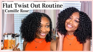 Flat Twist Out Routine + Night Routine | ft. Camille Rose Naturals