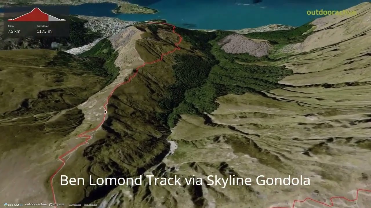 Ben Lomond Track via Skyline Gondola  ∆ hiking trails ∆ 3d-trail.com/new-zealand/