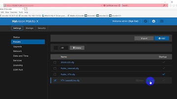 config Haivision makito encoder leaseline encoder