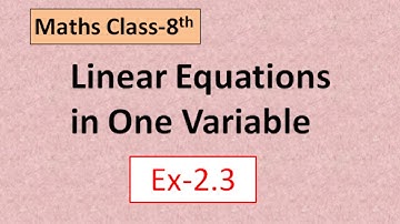 Class-8 Linear Equations in One Variable Ex 2.3 Q5 |NCERT Maths Solutions #myedupoint #onlineclass