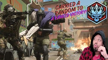 Carried a Random to a Ranked Victory on Call of Duty | Epic Teamwork & Gameplay