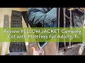 Review YELLOW JACKET Camping Cot with Mattress for Adults, Folding Sleeping Cot 600lbs Max Load, Por