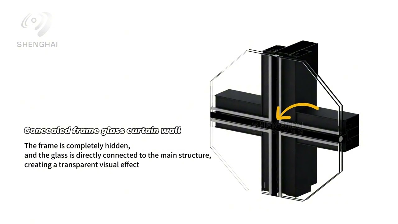 What are the types of aluminum glass curtain walls?