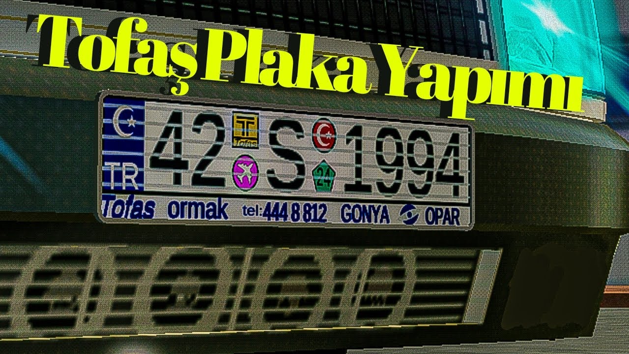 Car Parking Tofaş Plaka Yapımı - YouTube