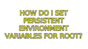 Ubuntu: How do I set persistent environment variables for root? (3 Solutions!!)