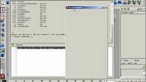 Maya - Create A Window In MEL