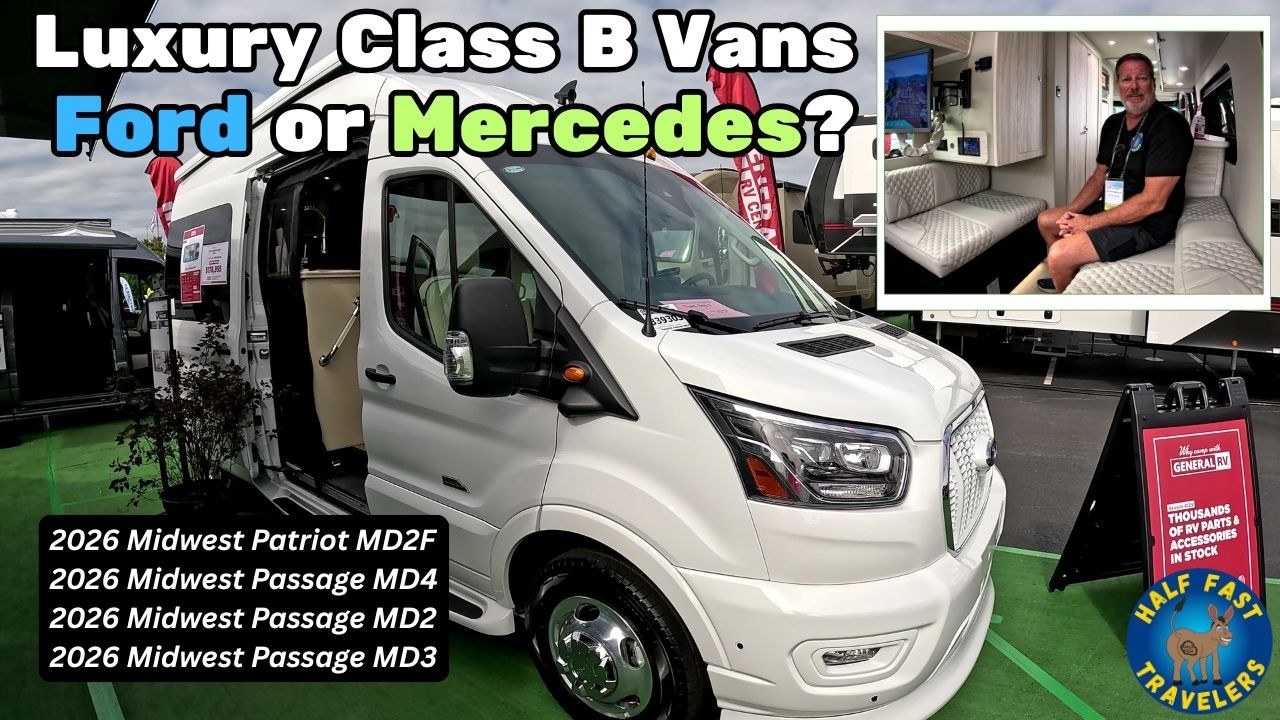 Four Beautiful High Quality Class B Vans from Midwest Automotive Designs: 2026 Passage & Patriot