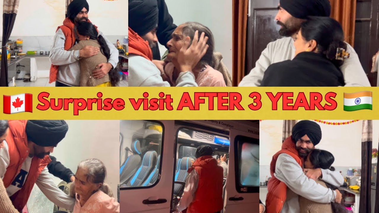 Surprise Visit after 3 Years | Canada 🇨🇦 To Punjab #bassifamily #punjabivlog
