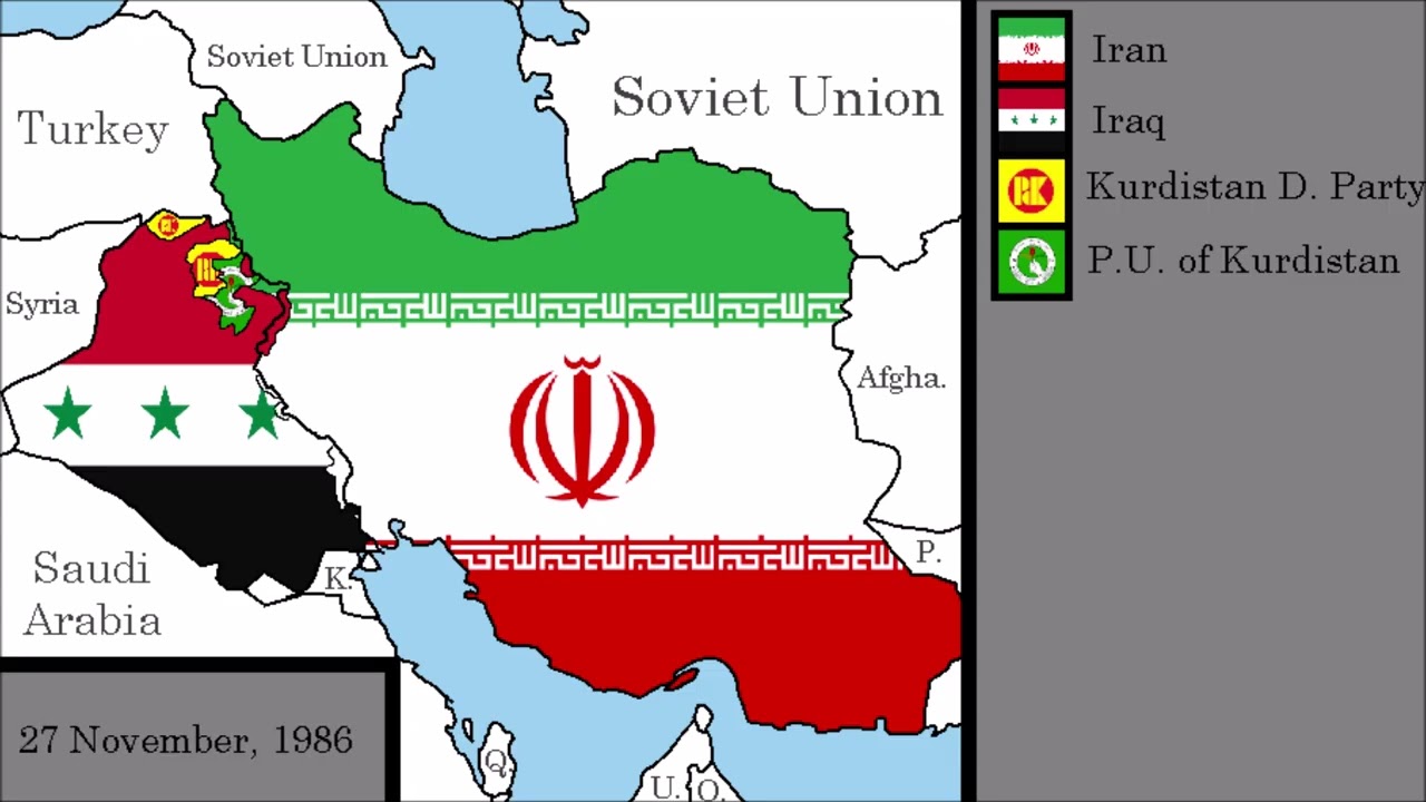 The Iran-Iraq War with Flags: Every Two Weeks