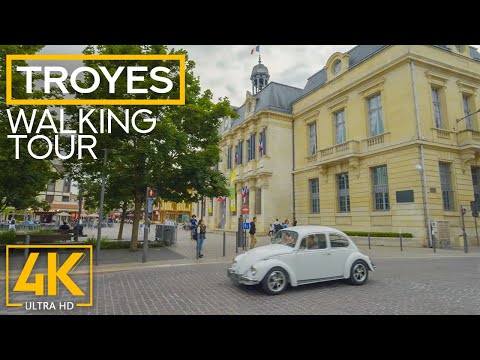 Walking through the Narrow, Cobbled Streets of Troyes - Exploring Cities of France in 4K UHD
