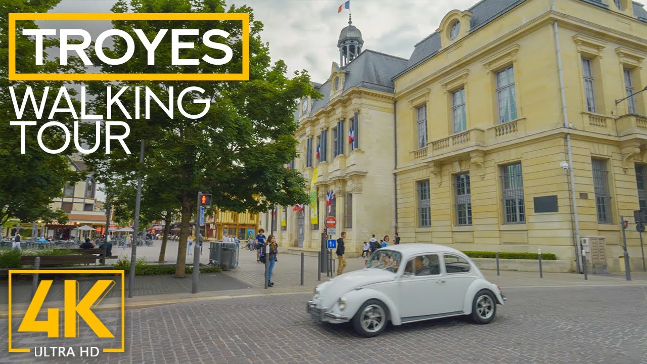 Walking through the Narrow, Cobbled Streets of Troyes - Exploring Cities of France in 4K UHD