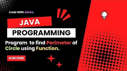 Java program to find Perimeter of Circle || Java programming