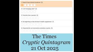The Times Cryptic Quintagram 2391