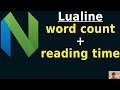Modify Lualine in Neovim to Show Word Count and Reading Time