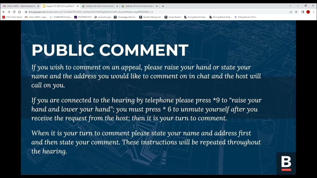 Boston Zoning Board of Appeal August 18, 2022 Hearing
