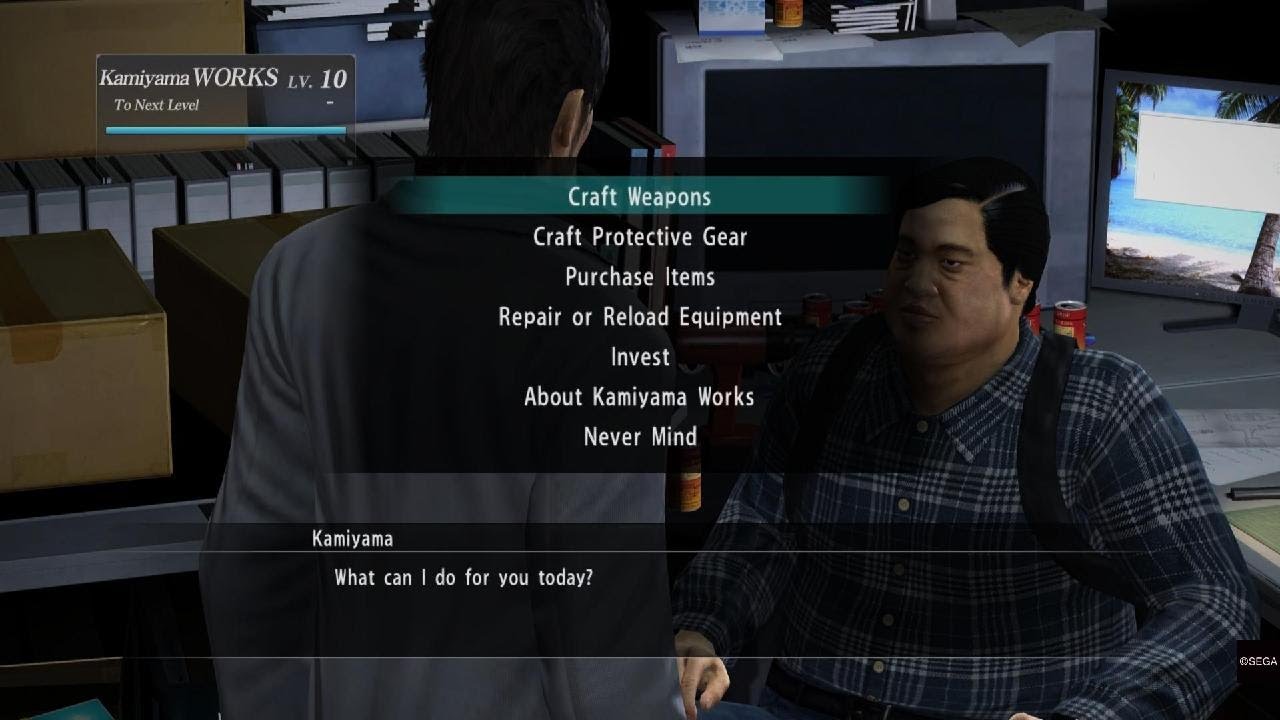YAKUZA 5 All Equipment Modding Kamiyama Works All 115 Items