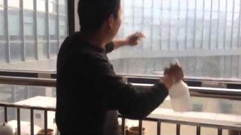 show clients how to install the interactive touch foil with cling film