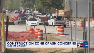 Construction zone crash concerns in Sumner County