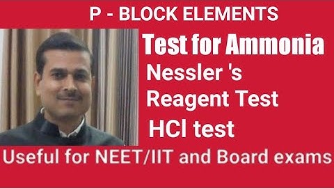Class XII P Block Elements Tests of Ammonia with Manoj Sharma Sir