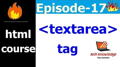 [Hindi] Learn HTML - text area tag