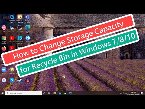 How to Change Storage Capacity for Recycle Bin in Windows 7/8/10