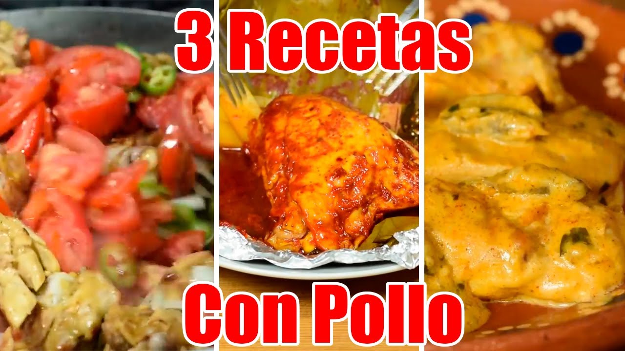 3 Recetas de Pollo Fáciles | Cocinando con Angel