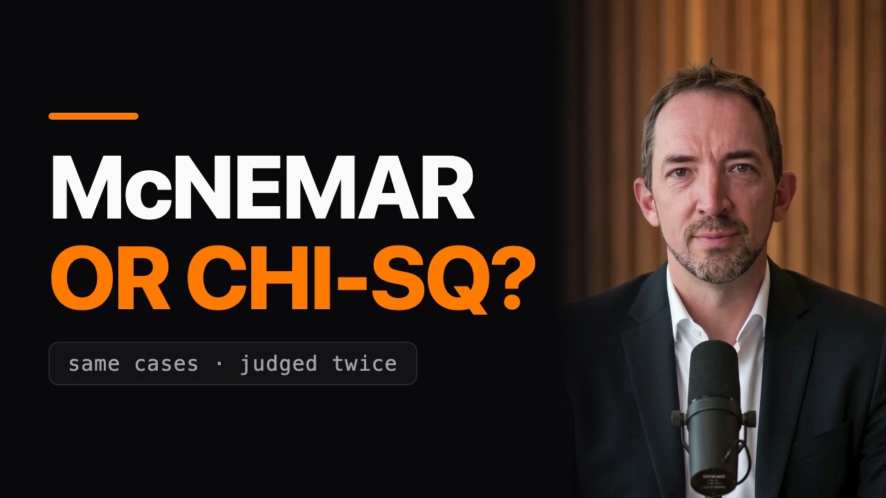 McNemar's test or chi-square: which one do your paired yes/no data need? Video lesson