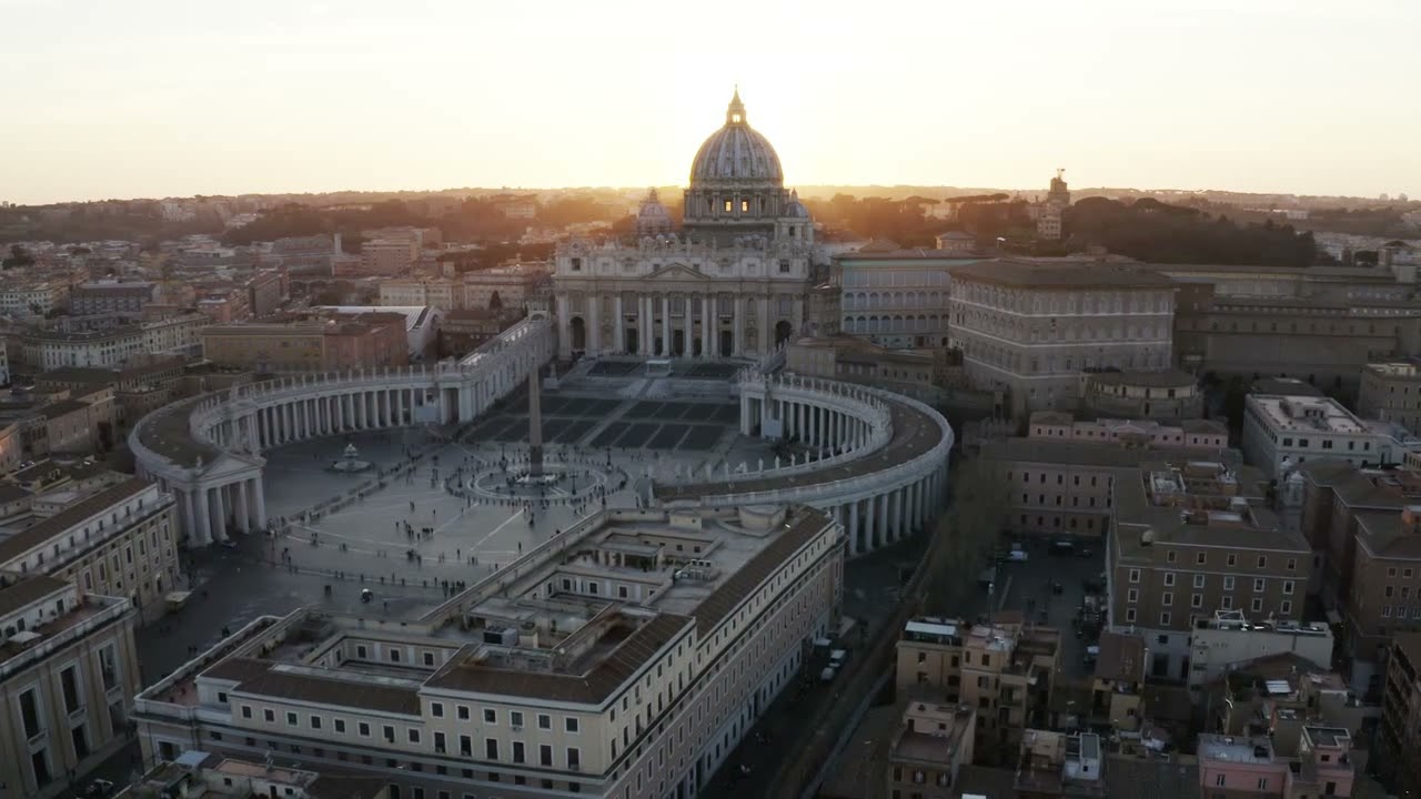 St Peters Basilica Square Drone