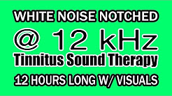 White Noise - Notch Filtered at 12 kHz for Tinnitus Therapy w/ Visuals
