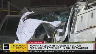 Woman killed in head-on crash on Mt. Royal Boulevard