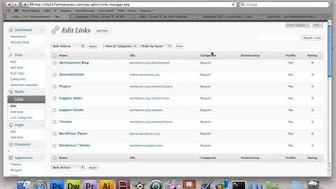 Adding Links To A Blogroll On A Wordpress Blog
