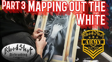 How to Airbrush A Dragon. Video.3 Mapping with Stencils