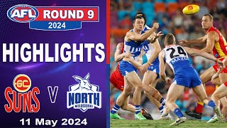 HIGHLIGHTS | Gold Coast Suns v North Melbourne | 2024 AFL