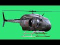 Green Screen Chopper Helicopter For films