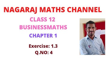 12th Business Maths|| Exercise:1.3 ||Q.No:4