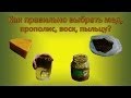 Як правильно вибрати мед, прополіс, віск, пилок.