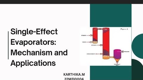 SINGLE EFFECT EVAPORATORS-MECHANISM AND APPLICATION