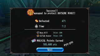 HATSUNE MIKU 100K pts RUN || TORAM ONLINE COLLAB EVENT