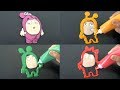 Oddbods Pancake Art - Newt, Slick, Zee, Fuse