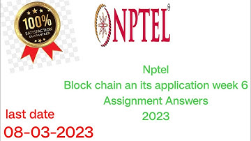 Nptel Blockchain an its Applications week6 answers #nptel #nptel2023 #blockchain #nptelquizsolution