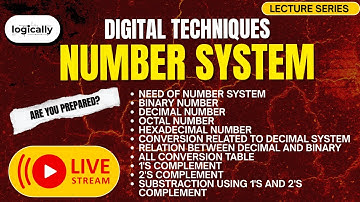 Live Dec 01 Day 1 - DTE Digital Techniques | Binary Octal Decimal Hexadecimal | Logically by Poonam