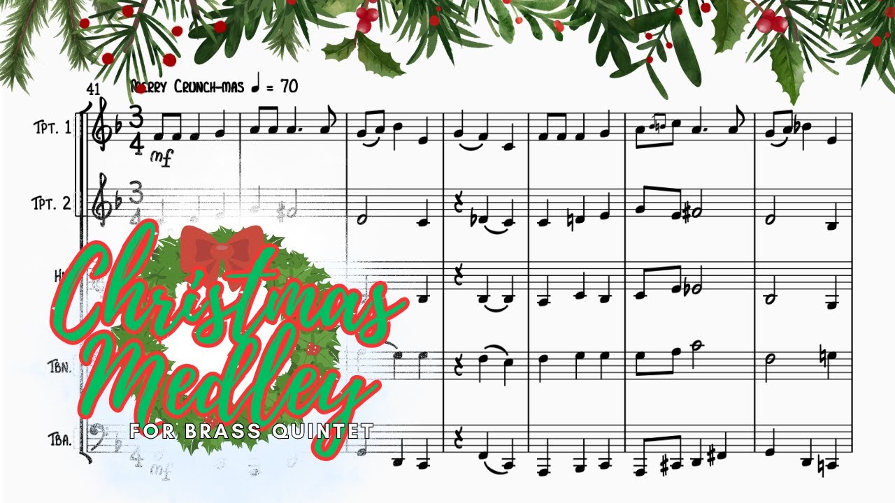 Swinging Brass Quintet Christmas Medley - Jingle Bells, Oh Christmas Tree, Deck The Halls & More!