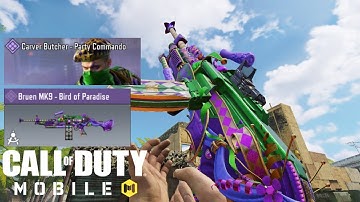 Bruen MK9 - Bird Of Paradise + Carver Butcher - Party Commando Gameplay | Cod Mobile